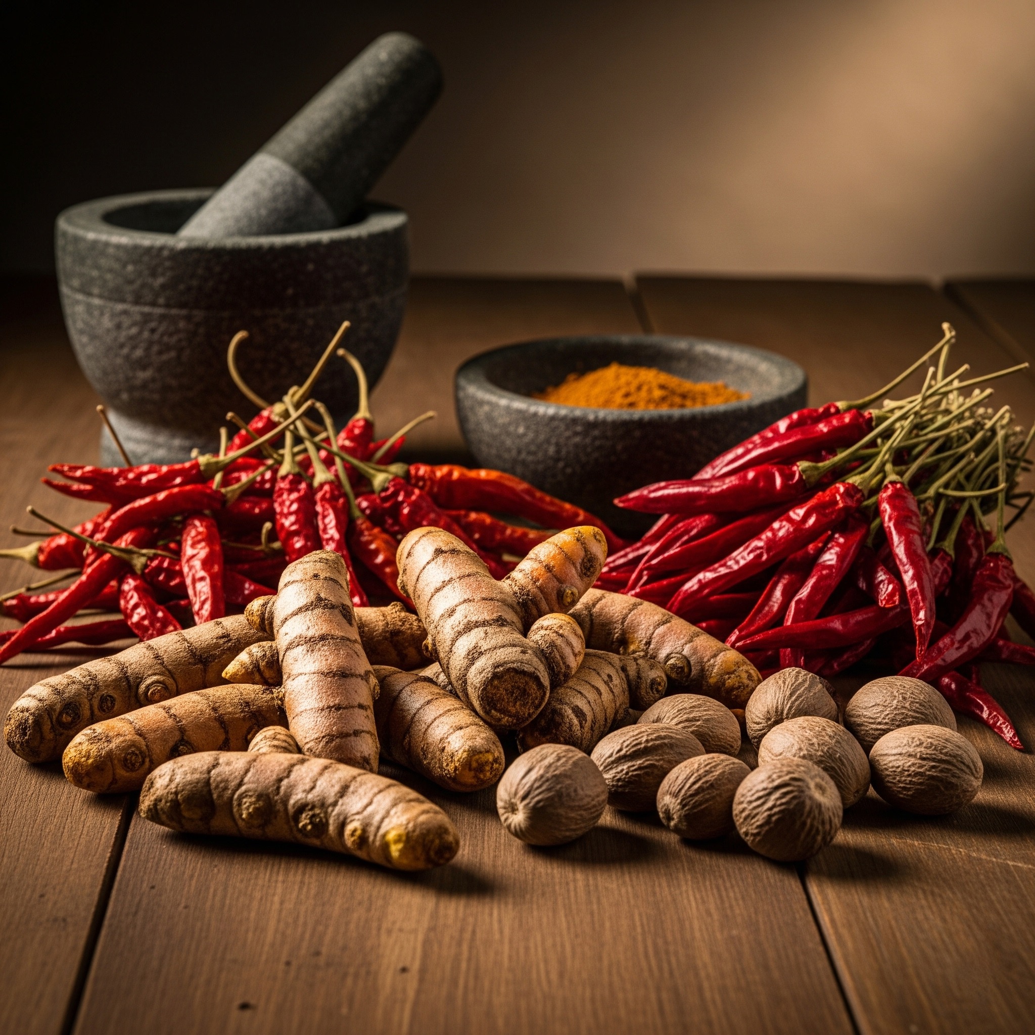 Close up of pure, single-origin turmeric spice