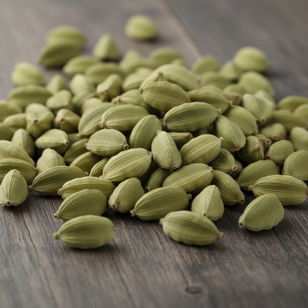 Fragrant green cardamom pods